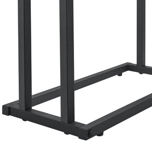 Handdoekhouder met 2 stangen 78 x 48 x 24 cm Zwart [en.casa]