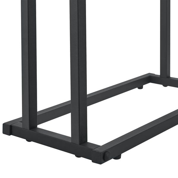 Handdoekhouder met 2 stangen 78 x 48 x 24 cm Zwart [en.casa]