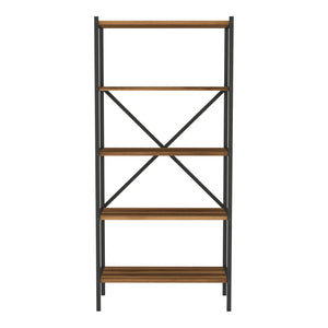 [en.casa] Staand rek Tomelilla 160x66x34 cm walnootkleurig