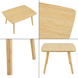 [en.casa] Salontafel Nurmijärvi bamboe 80x60x40 cm houtkleurig