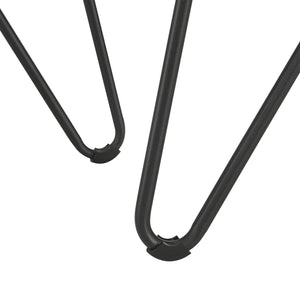 Lot de 2 tables basses rondes Väsby pieds épingle à cheveux effet bois foncé [en.casa]