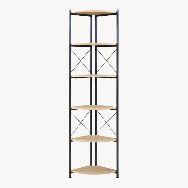 [en.casa] Plantenstandaard Ulfborg 160x30x30 cm houtkleurig en zwart