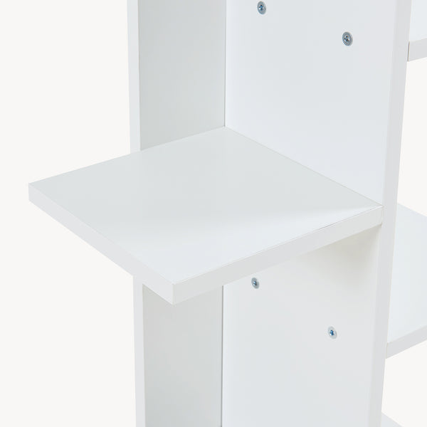[en.casa] Boekenkast Rødekro schap 122x40x20 cm wit
