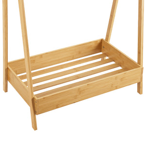 [en.casa] Kledingrek Sola 126x73x42 cm bamboe houtkleurig