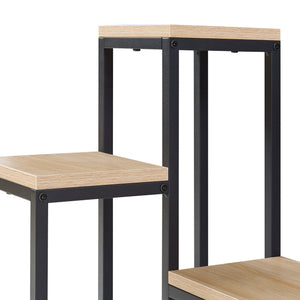 Étagère à plantes Ameland 4 niveaux noir effet bois [en.casa]