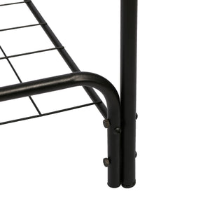 [en.casa] Kledingrek Vallø met plank metaal 145x88,5x34,5 cm zwart