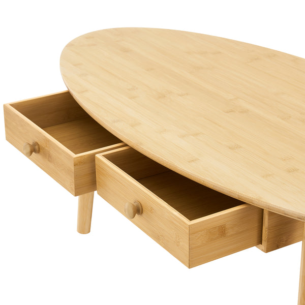 Table basse Harboøre bambou 37 x 100 x 48 cm [en.casa]