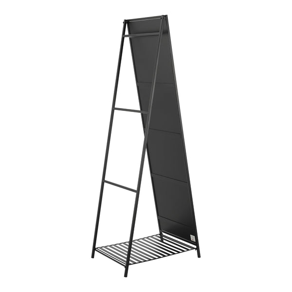 [en.casa] Spiegel vrijstaand Ruffano met plank 160x44x59,5 cm zwart
