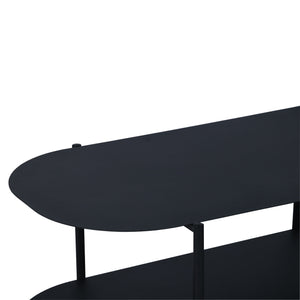 Table basse Enebakk acier 112 x 62 x 41 cm noir mat [en.casa]
