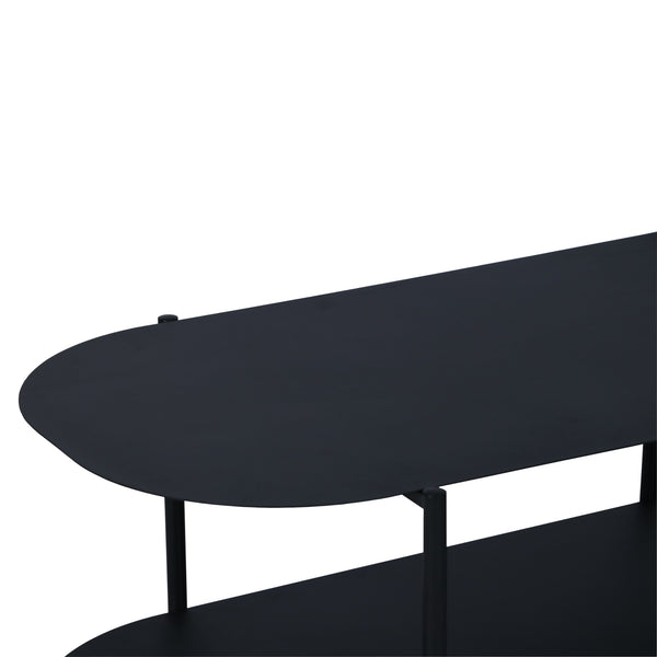 Table basse Enebakk acier 112 x 62 x 41 cm noir mat [en.casa]