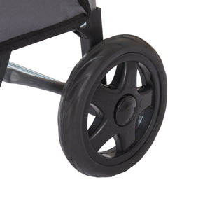 [en.casa] Boodschappentrolley Aaby 95,5x35x29 cm donkergrijs en zwart