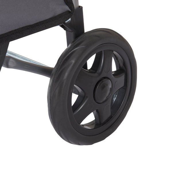 [en.casa] Boodschappentrolley Aaby 95,5x35x29 cm donkergrijs en zwart
