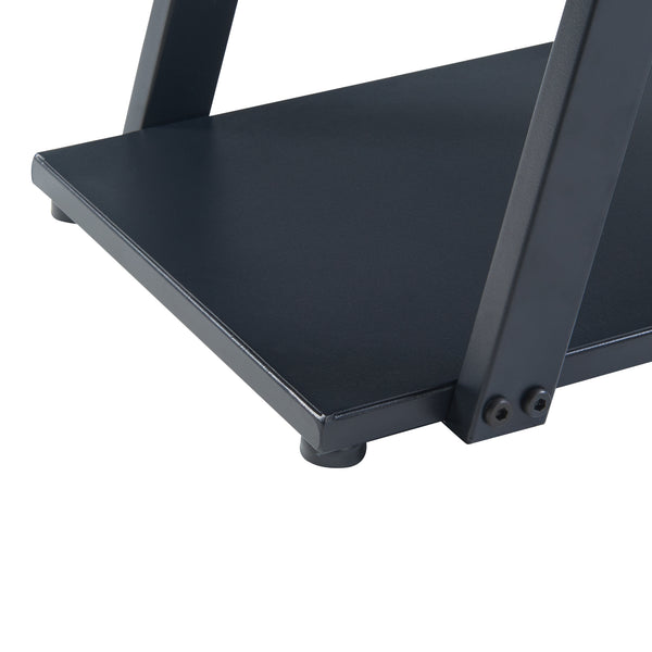 [en.casa] Bijzettafel Rollag met 3 planken 72x40x25 cm zwart