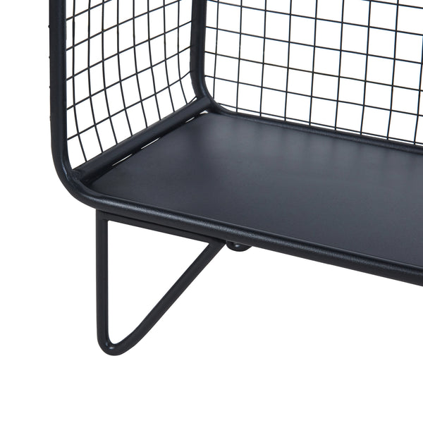 [en.casa] Staand rek Volda open kast 90x50x19 cm zwart