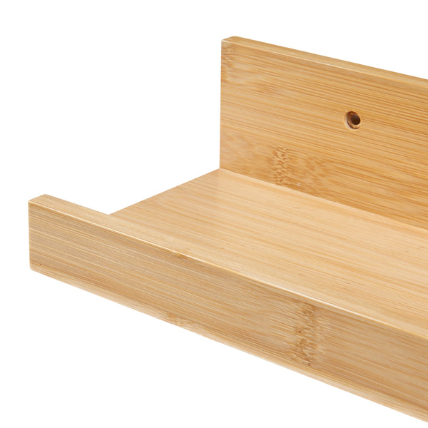 [en.casa] Wandplank set van 3 Gildeskål 40x13x7 cm bamboe