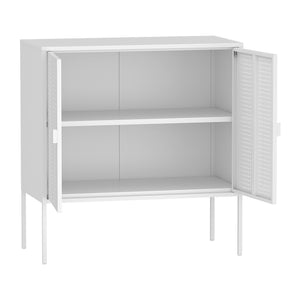 Buffet Castelli acier 83 x 80 x 40 cm blanc [en.casa]