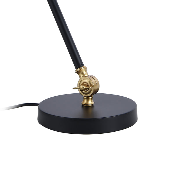 Lampe de table Abergele E27 métal 68 x 38 x 17 cm noir or blanc lux.pro