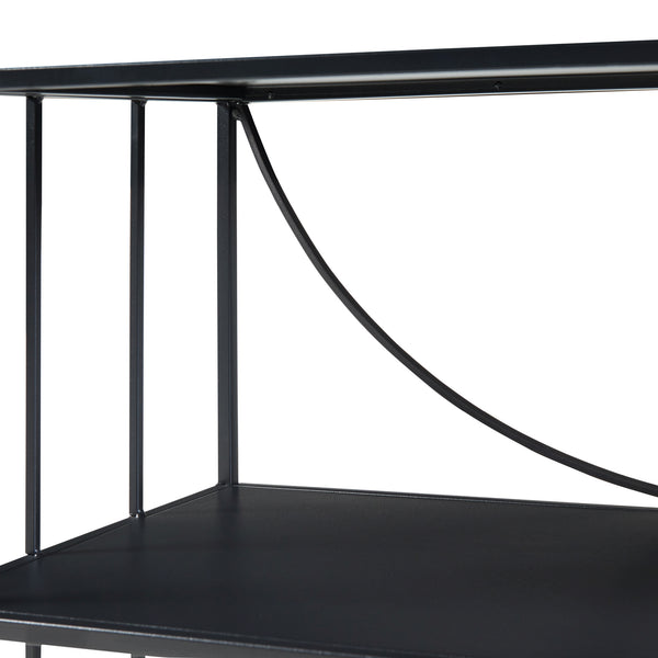 Table console Baarn métal 66 x 70 x 32 cm noir [en.casa]