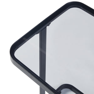 [en.casa] Bijzettafel set van 2 Laxå zwart