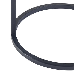 Set de 3 porte-plantes Nesodden de tailles variées métal noir [en.casa]