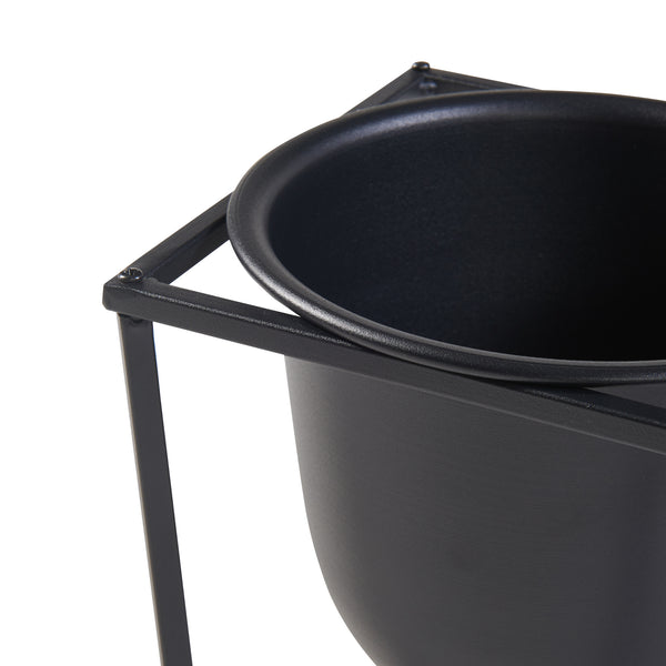 [en.casa] Plantenstandaard Nordmaling set van 2 zwart