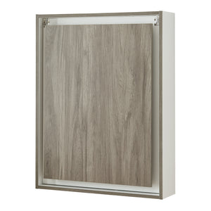 Bureau mural pliant Greve 72 x 77 x 59 cm blanc effet bois [en.casa]