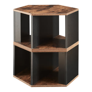 Set de 2 tables basses Molde noir effet noyer [en.casa]
