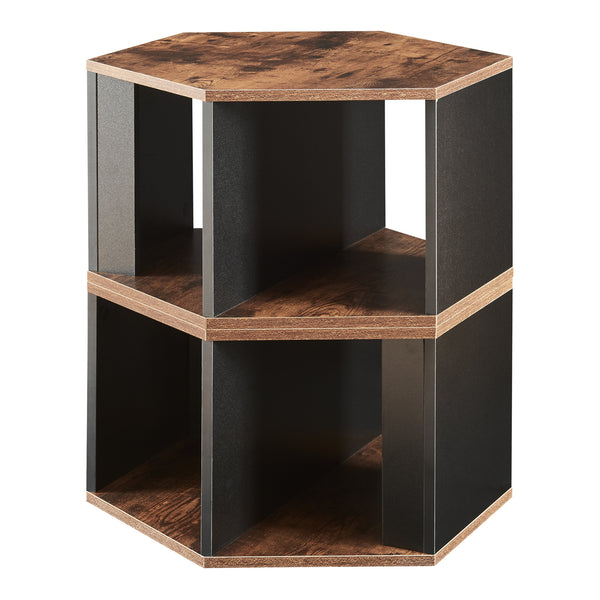 Set de 2 tables basses Molde noir effet noyer [en.casa]