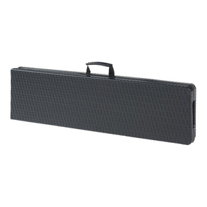 Tuinbank Mark set van 2 opvouwbaar 180x25x43 cm rotan look zwart [en.casa]