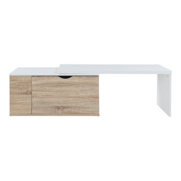 Table d'appoint Österåker 100 x 48 x 40 cm effet bois blanc [en.casa]