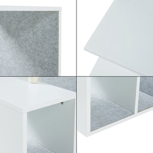 Table d'appoint avec arbre à chat Masfjorden 60 x 40 x 40 cm blanc [en.casa]