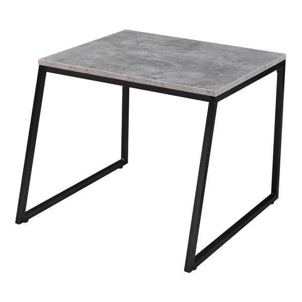 Lot de 2 tables basses gigognes Hyllestad noir effet béton [en.casa]