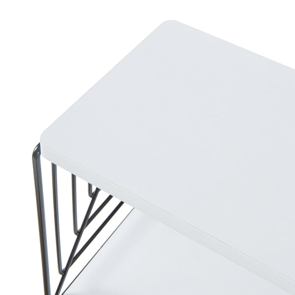 Étagère murale Moss 39 x 18 x 23 cm noir blanc [en.casa]