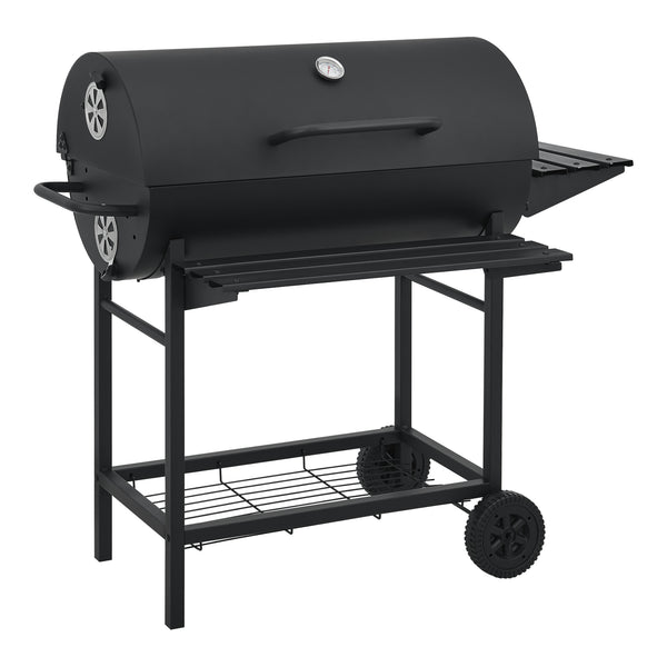 Chariot de barbecue au charbon de bois Armento 95 x 108 x 61 cm noir casa.pro
