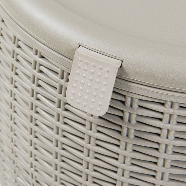 Tabouret de jardin avec glacière Avetrana 44 x 40 cm marron clair casa.pro