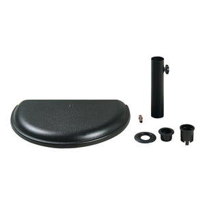 Parasolvoet Bisenti parasolhouder beton halfrond 45x29x4,5 cm zwart casa.pro