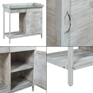 Table de rempotage Aliano 98 x 48 x 94 cm sapin gris casa.pro