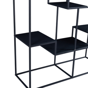 Boekenkast Råde open kast metaal 180x100x35 cm zwart [en.casa]