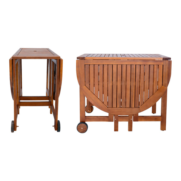 Ensemble de meubles de jardin 7 pièces Acerenza bois d'acacia naturel Certifié FSC® [en.casa]