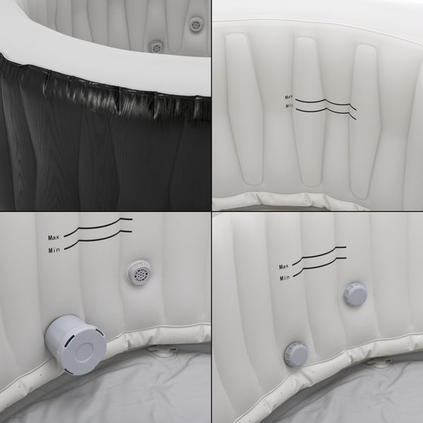 Spa gonflable Carbone pour 3 personnes noir blanc pro.tec