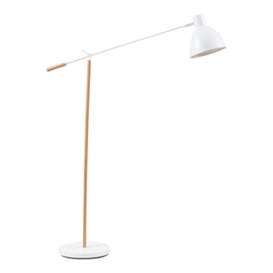 Staande lamp Banchory vloerlamp 163 cm houtkleurig en wit E27 lux.pro