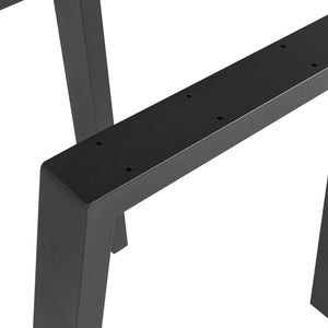 Lot de 2 pieds de table Kraftisried acier 72 x 70 cm noir [en.casa]