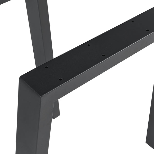 Lot de 2 pieds de table Kraftisried acier 72 x 70 cm noir [en.casa]
