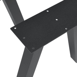 Lot de 2 pieds de table Mariager acier 42 x 40 cm noir [en.casa]