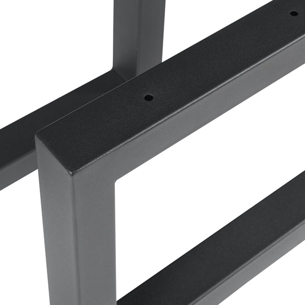 Lot de 2 pieds de table Lunderskov acier 35 x 50 cm noir [en.casa]