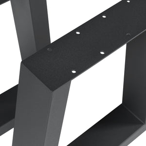 Lot de 2 pieds de table Marstal acier 42 x 40 cm noir [en.casa]
