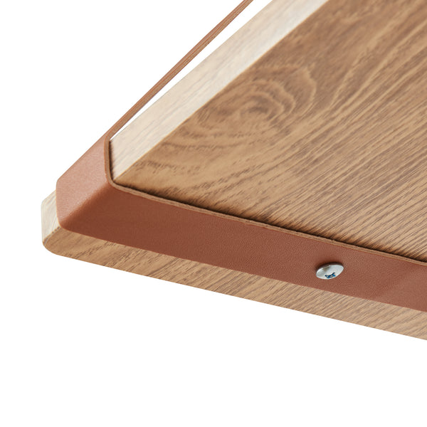 Lot de 2 étagères murales Utsira de tailles différentes marron effet chêne [en.casa]