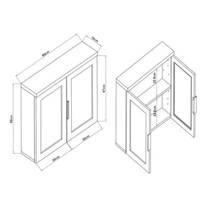 Ensemble de meubles de salle de bain 4 pièces Namsskogan effet noyer noir [en.casa]