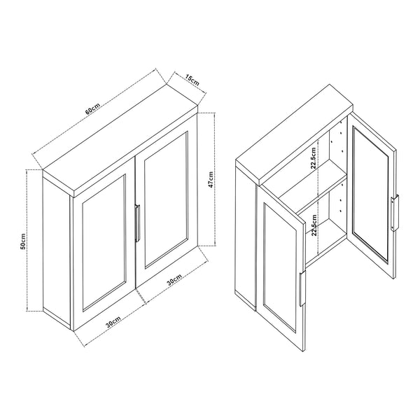 Ensemble de meubles de salle de bain 4 pièces Namsskogan effet noyer noir [en.casa]