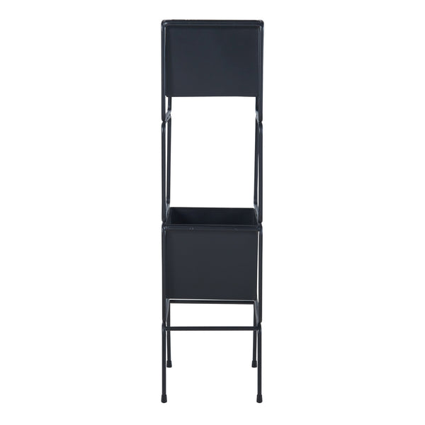 Ensemble de 2 porte-plantes Sveio noir [en.casa]